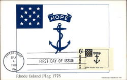 Rhode Island Flag 1775 First Day Issue Cards Postcard Postcard