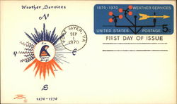 Weather Service FDC First Day Issue Cards Postcard Postcard