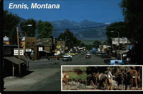 Street and Mountain Scene Ennis Montana