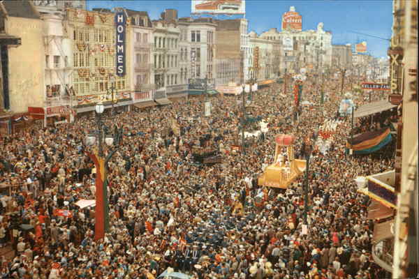 Aerial View of Mardis Gras New Orleans Louisiana