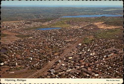 Aerial View of the City Ishpeming Michigan