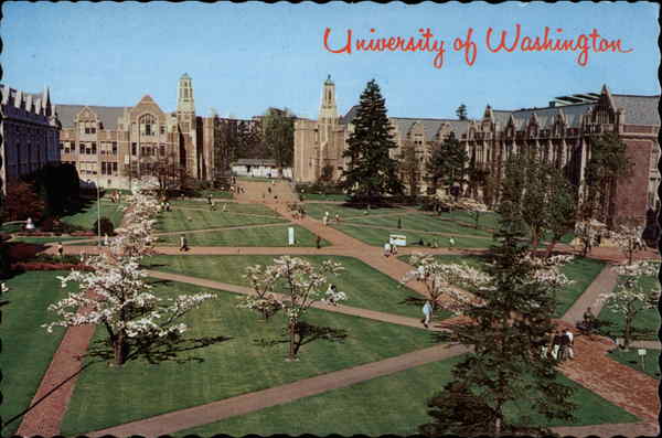 University of Washington in spring time Seattle
