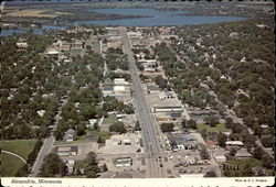Aerial View of Alexandria, Minn: Birthplace of America Minnesota