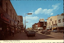 Broadway Fargo, ND Postcard Postcard