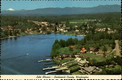 Town and Lake Postcard
