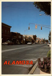 Main street view Alamosa, CO Postcard Postcard