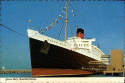 Queen Mary, Boarding Ramps Postcard