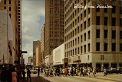 Main Street in downtown Houston Postcard