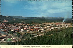 Panoramic View of the City Custer, SD Postcard Postcard