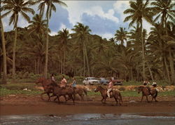 Riding Horses on the Beach Postcard