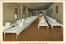 Large Boy's Dormitory, Christian Home Orphanage Postcard