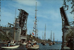 Montlake Bridge Opens Seattle, WA Postcard Postcard