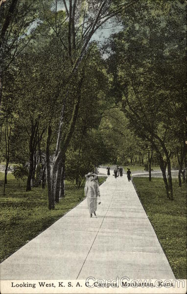 Looking West, K.S.A.C. Campus Manhattan Kansas