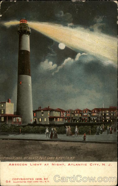 Absecon Light at Night Atlantic City New Jersey
