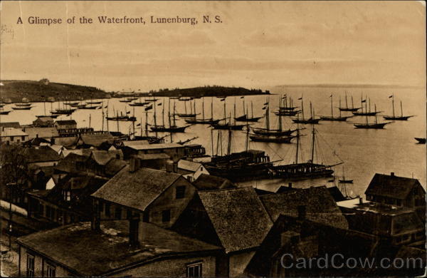 A Glimpse of the Waterfront Lunenburg NS Canada Nova Scotia