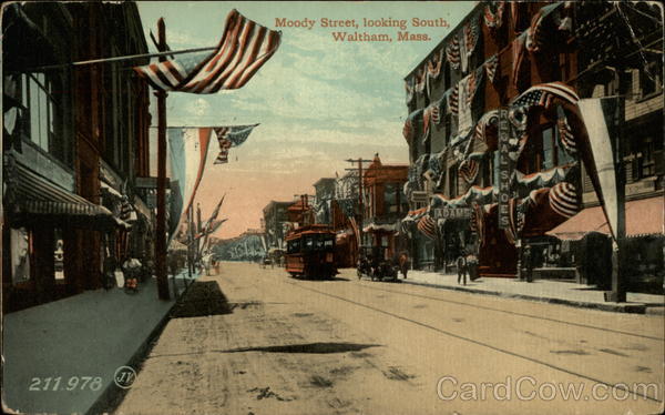 Moody Street, looking South Waltham Massachusetts