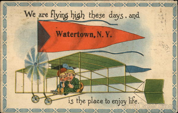 Man and Woman in an Airplane Watertown New York