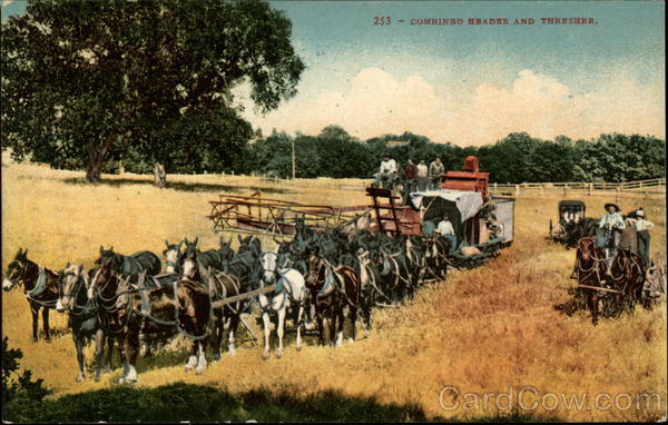 Plowing the Fields with Horses Farming