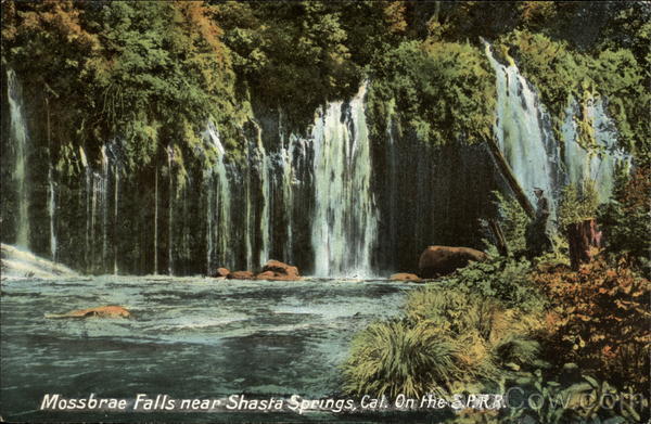 Mossbrai Falls; on the S.P.R.R Shasta Springs California