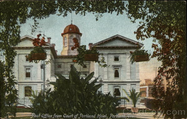 Post Office from Court of Portland Hotel Oregon