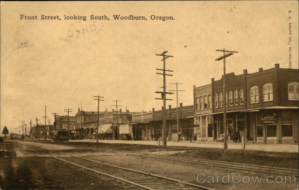 Front Street Looking South Woodburn Oregon