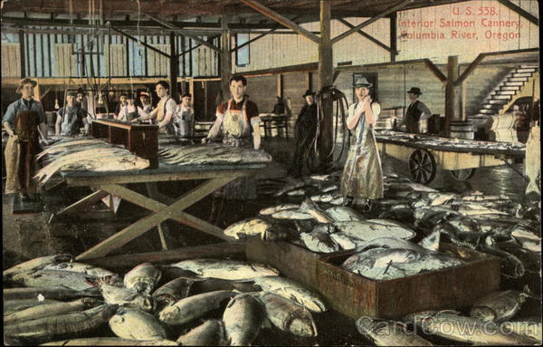 Interior Salmon Cannery Columbia River Oregon