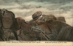 Top Rock, Peaks of Otter Bedford, VA Postcard Postcard