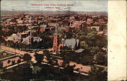 Birds'Eye View from Capitol Dome Lincoln, NE Postcard Postcard