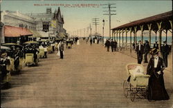 Rolling Chairs on the Boardwalk Postcard