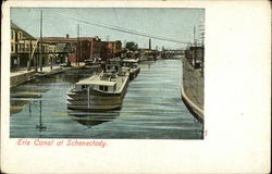 Erie Canal at Schenectady New York Postcard Postcard
