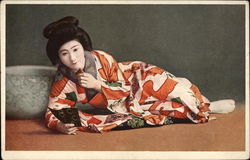 Japanese Geisha Asian Postcard Postcard