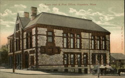 Town Hall & Post Office Hopedale, MA Postcard Postcard