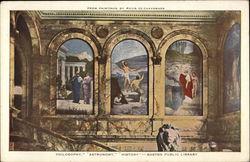 From Paintings by Puvis DeChavannes At Bostom Public Library Postcard