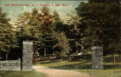 Entrance to Ross Park Postcard