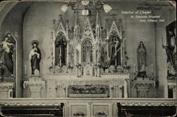 Interior of Chapel at St. Edwards Hospital Postcard