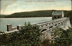 Dam at Lake Scranton Postcard