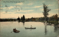 Lake Front, West Caroga Lake Postcard