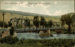 Bridge Across the Susquehanna Wells Bridge, NY Postcard Postcard