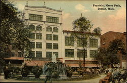 Fountain, Mason Park Postcard