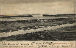 Ocean Waves, Long Island Postcard