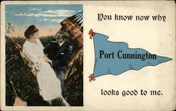 Man and Woman in a Swing Postcard