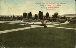 Beverly Hill between the City and Sea Los Angeles, CA Postcard Postcard