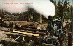 Hauling Logs Postcard