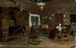 Interior of Cloud Cap Inn Near Summit of Mt. Hood Postcard