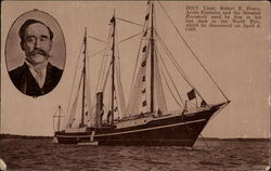 The Steamer Roosevelt and Lieut. Robert E. Perry Postcard