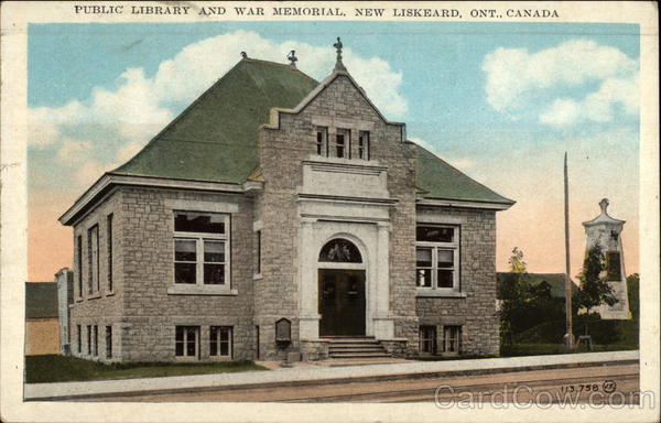 Public Library and War Memorial New Liskeard ON Canada