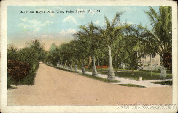 Beautiful Royal Palm Way Palm Beach Florida