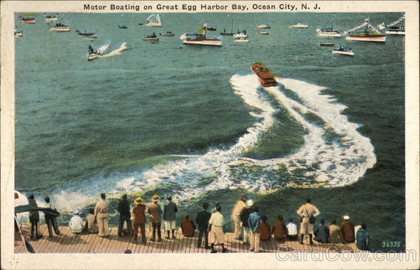 Motor Boating on Great Egg Harbor Bay Ocean City New Jersey