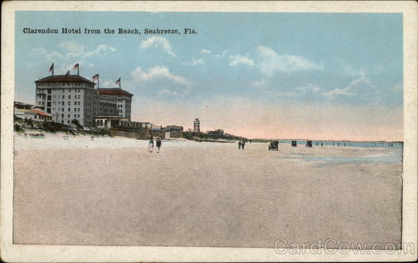 Clarendon Hotel from the Beach Seabreeze Florida