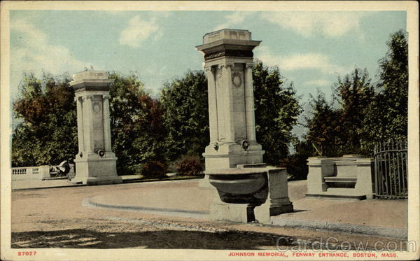 Johnson Memorial, Fenway Entrance Boston Massachusetts